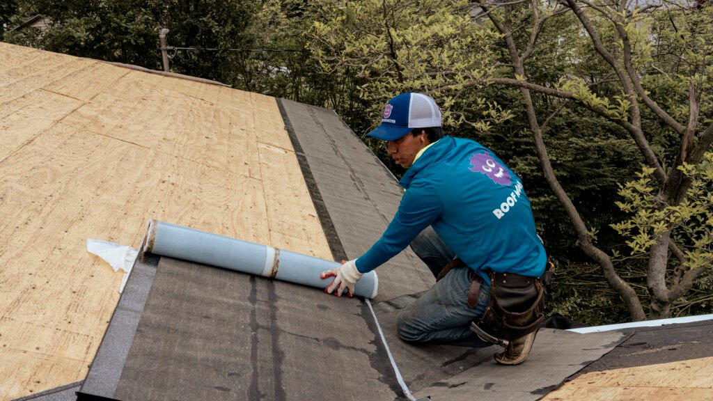 Roof Monster crew replacing an asphalt shingle roof at 316 Elliot Street in Scotia, NY